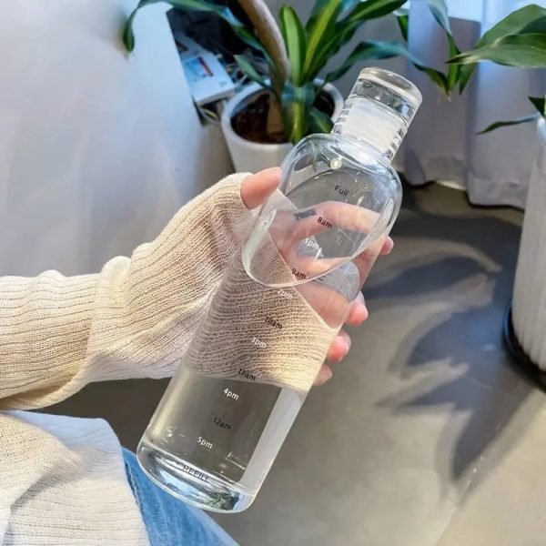 Gourde Graduée Heure 500ml Blanche
