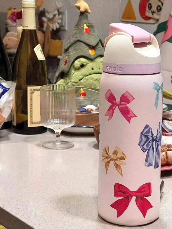 Gourde Owala Bow Rose Papillon