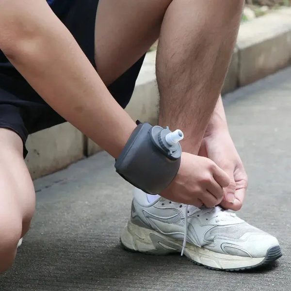 gourde d'eau poignet de main sport running noir