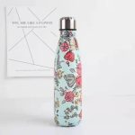 Design floral de gourde inox