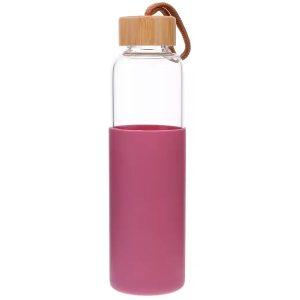 bouteille en verre bouchon bambou
