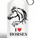 bouteille motif cheval lover