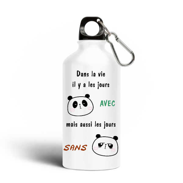 Gourde aluminium humeur de Panda