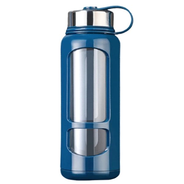 Gourde en verre avec protection bleue