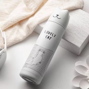 gourde thermos chat inox