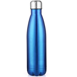 gourde inox isotherme Bleu métal