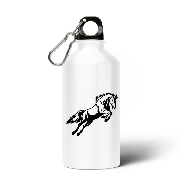 gourde cheval en aluminium