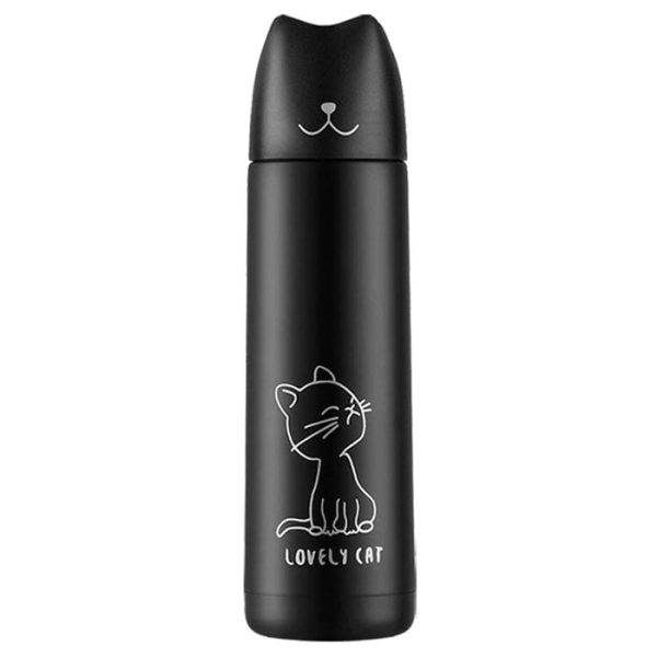 bouteille thermos chat